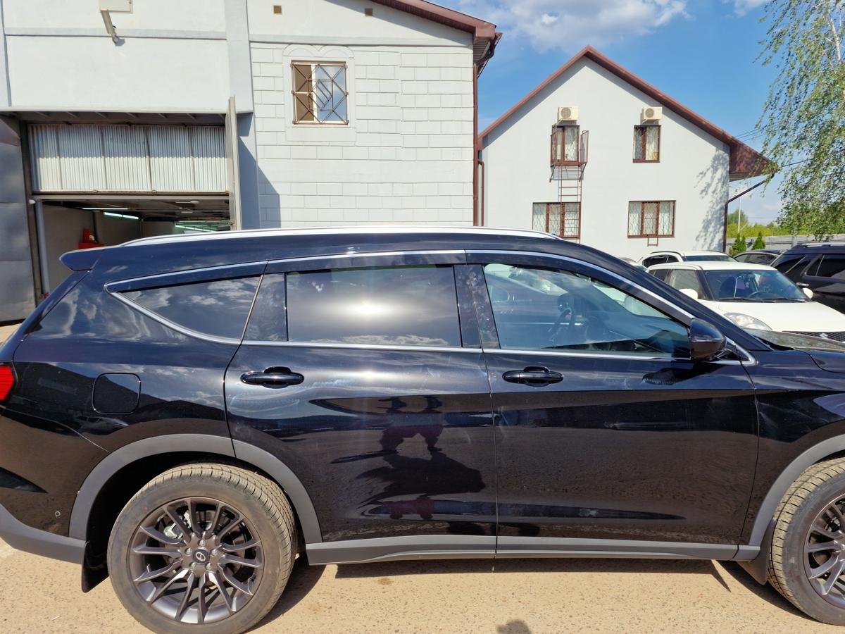 Дефлекторы окон 2D с хром накладками 6 шт. для Dongfeng Fengon ix7 I