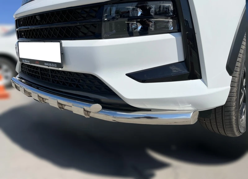 Защита переднего бампера двойная с перемычками d60/42 мм для JAC JS6  Юко JAC.JS6.22.75