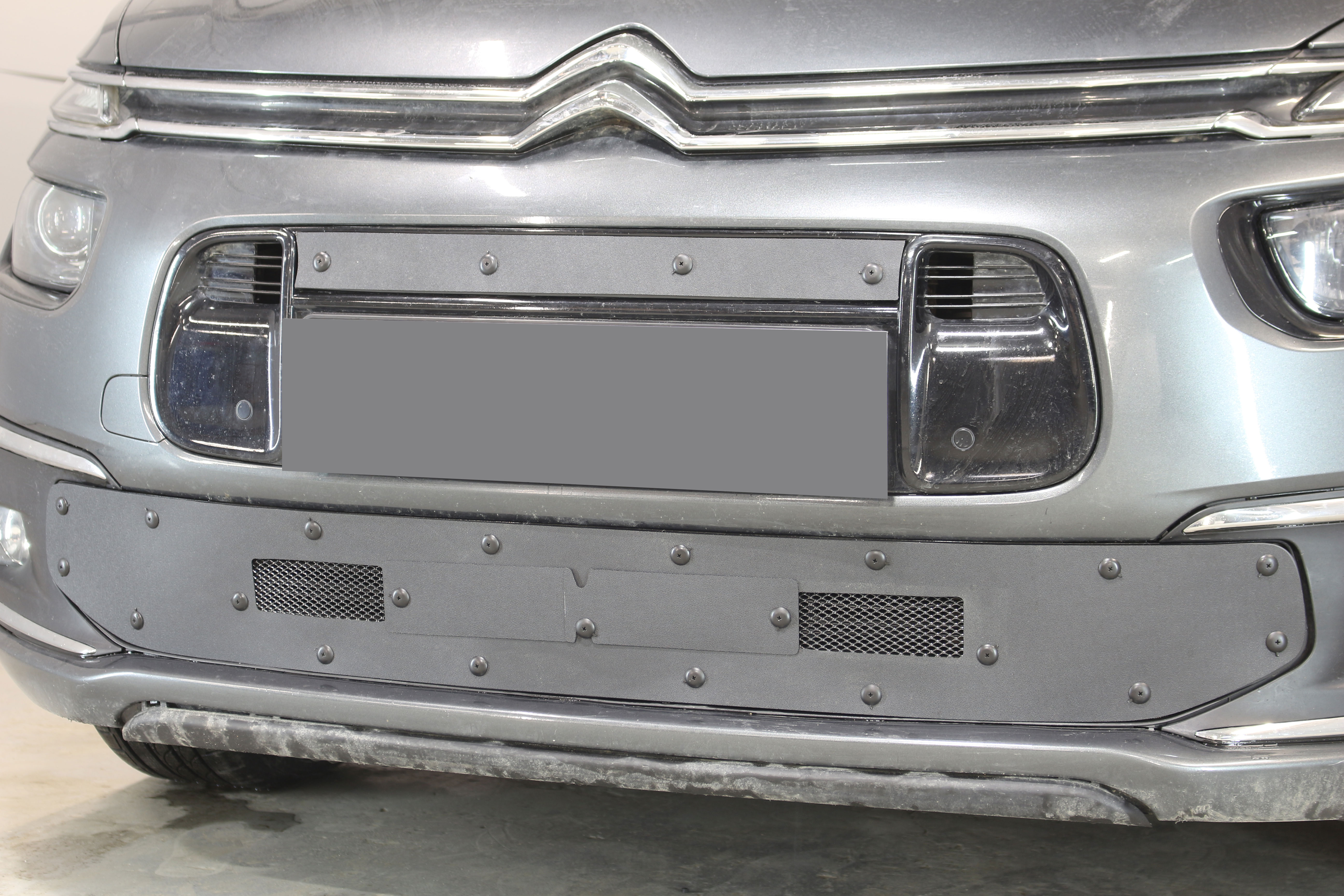 Зимняя заглушка радиатора к съемной сетке низ для Citroen Grand C4 Picasso II Рестайлинг