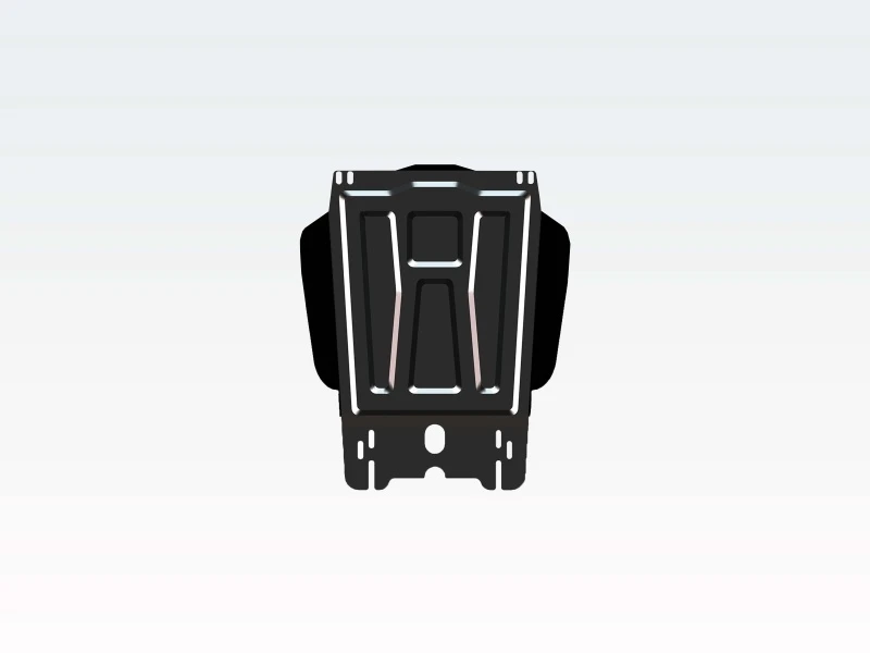 Защита КПП для Mitsubishi L200 V Рестайлинг Черный Alfeco ALF1448ST