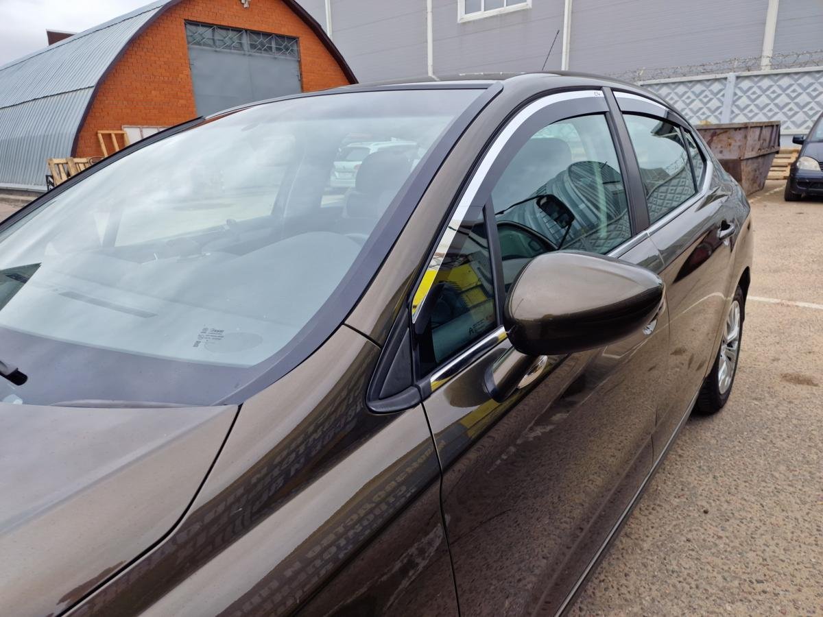 Дефлекторы окон 2D с хром накладками 4 шт. для Citroen C4 II Рестайлинг