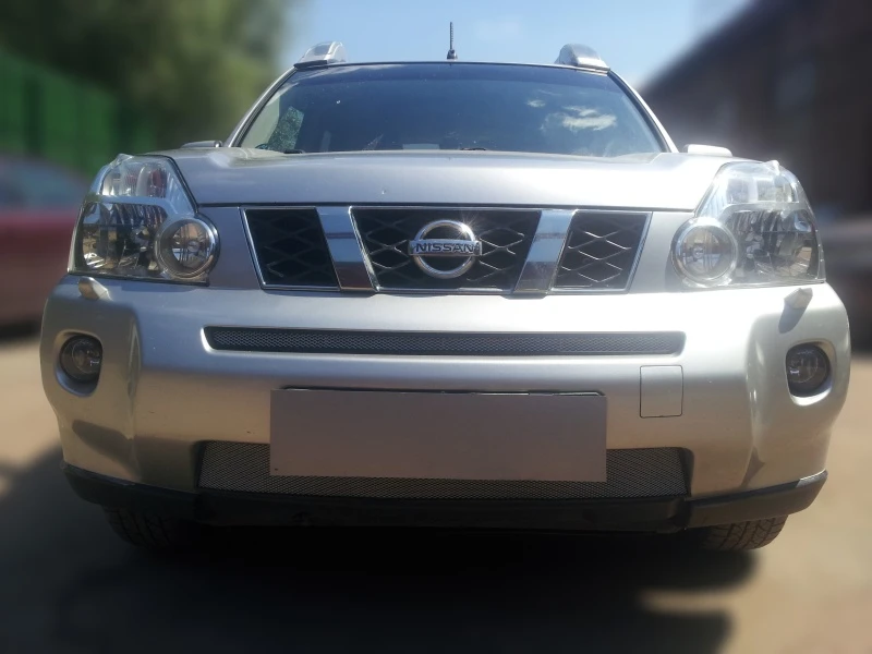 Комплект сеток chrome низ и центр для Nissan X-Trail II Хром Стрелка 11 NXTRT31-07.bot.chrome-NXTRT31-07.mid.chrome