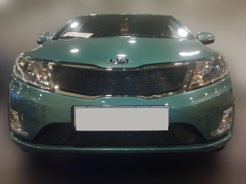 Комплект сеток black верх (Премиум) и низ для Kia Rio III