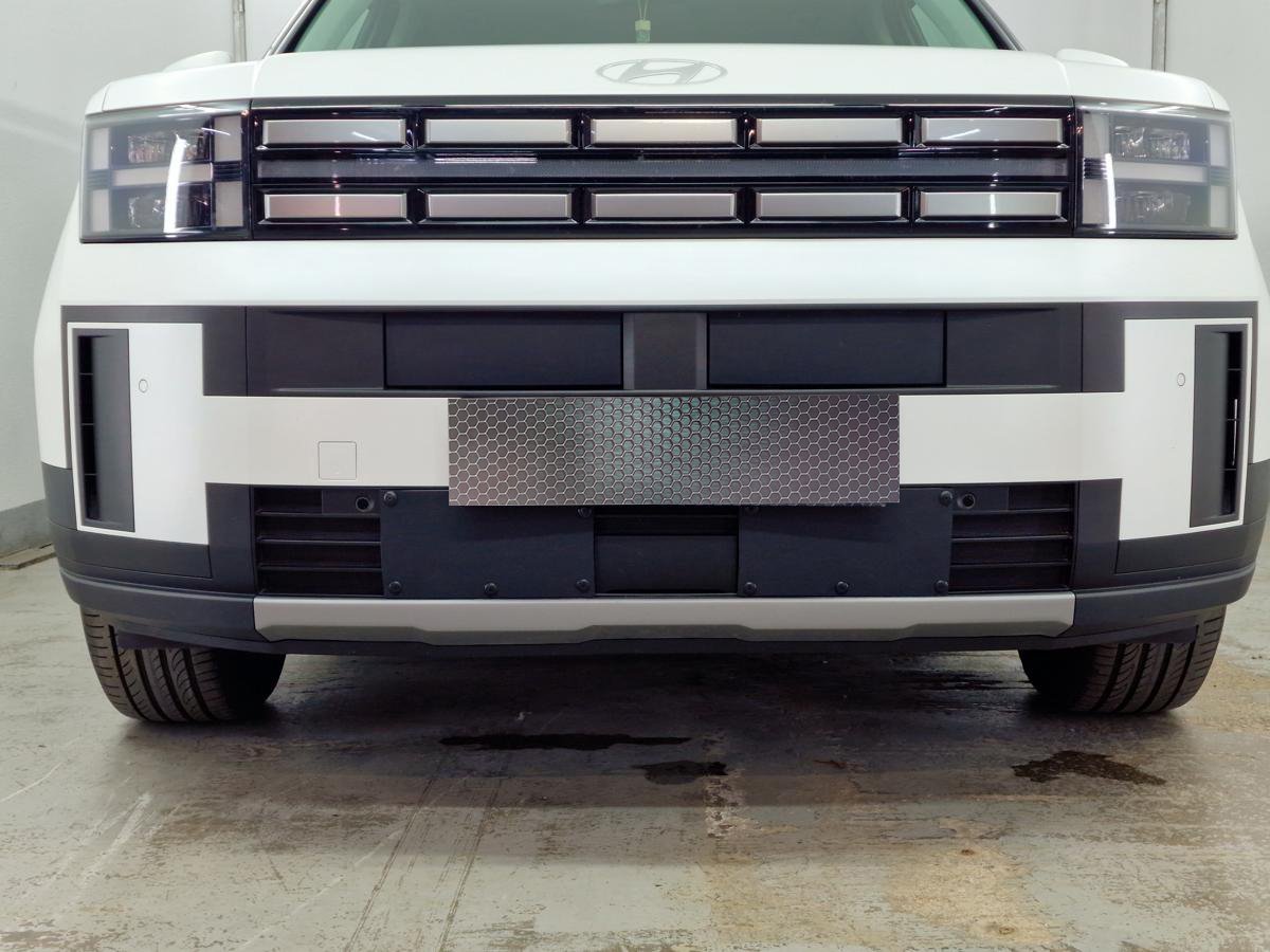 Зимняя заглушка радиатора к съемной сетке низ 2 части для Hyundai Santa Fe V (MX5)