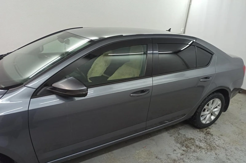 Дефлекторы окон 2D 4 шт для Skoda Octavia III (A7) Рестайлинг Черные Стрелка 11 2D069-4.S11