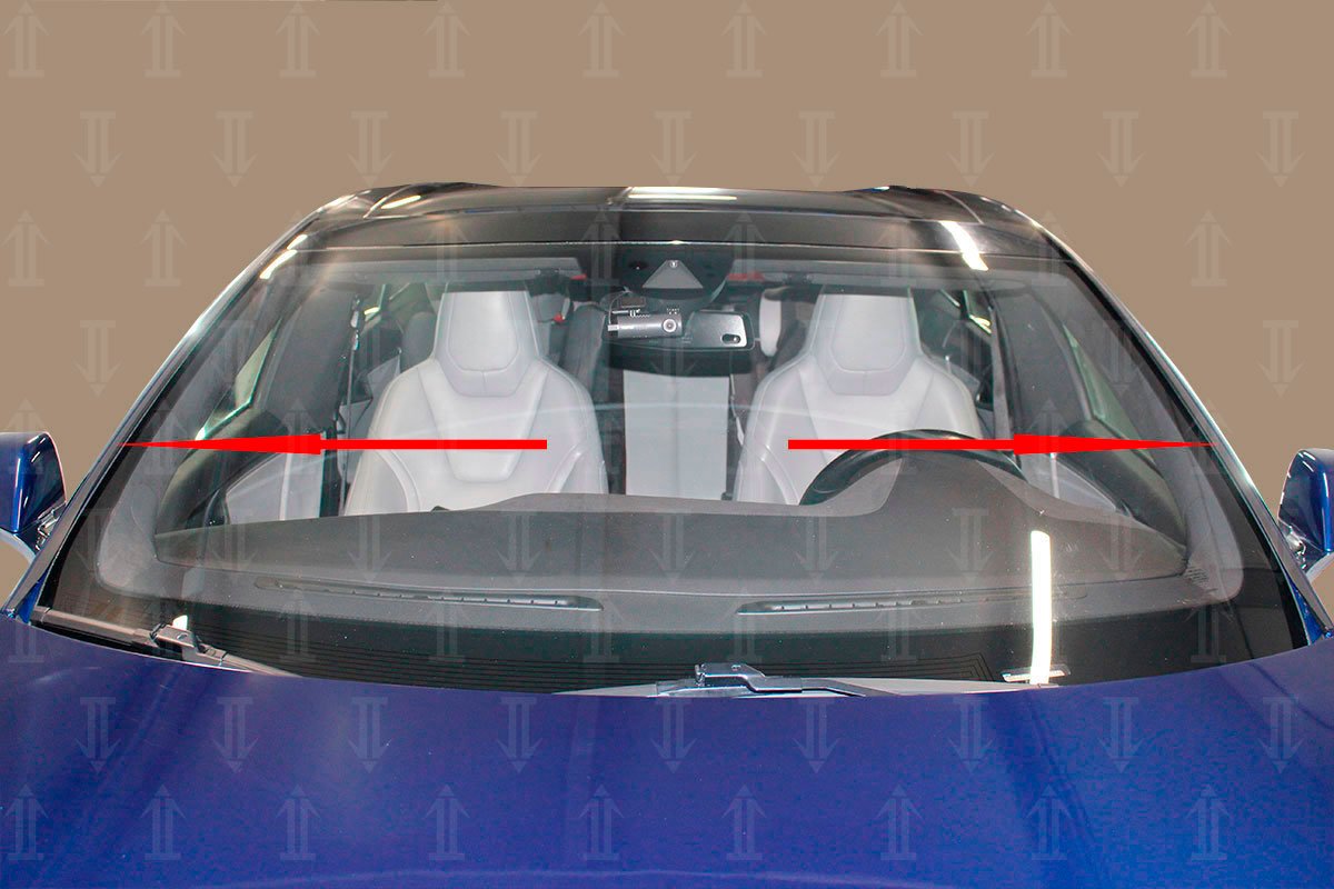 Дефлектор (водосток) лобового стекла для Tesla Model S I Рестайлинг 2