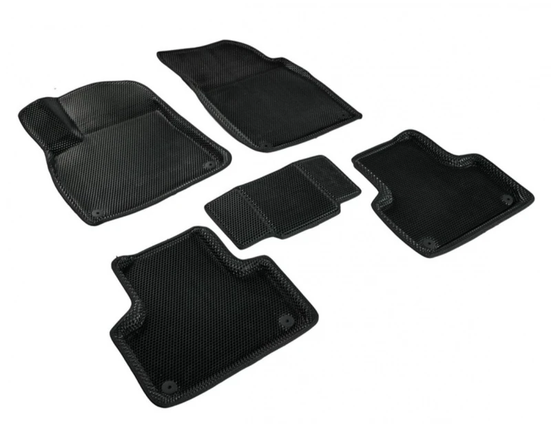 Коврики 3D EVA "СОТА" для Audi Q7 II (4M) Рестайлинг Черный Seintex 98841