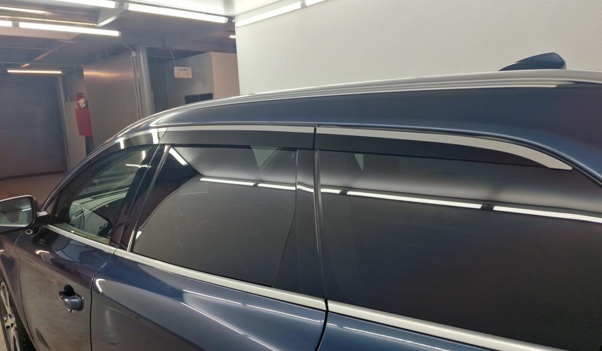 Дефлекторы окон с хром накладками 2D 6 шт для Volvo XC60 I