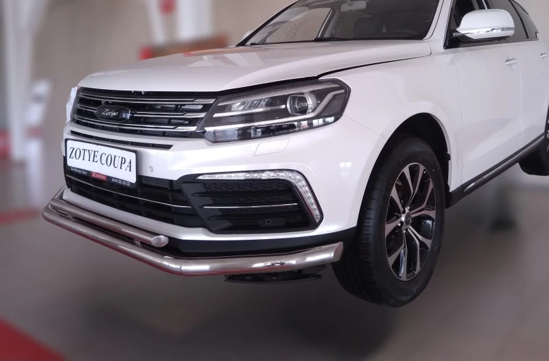 Защита переднего бампера двойная d60/42 мм для Zotye Coupa I  Юко ZTC.18.04
