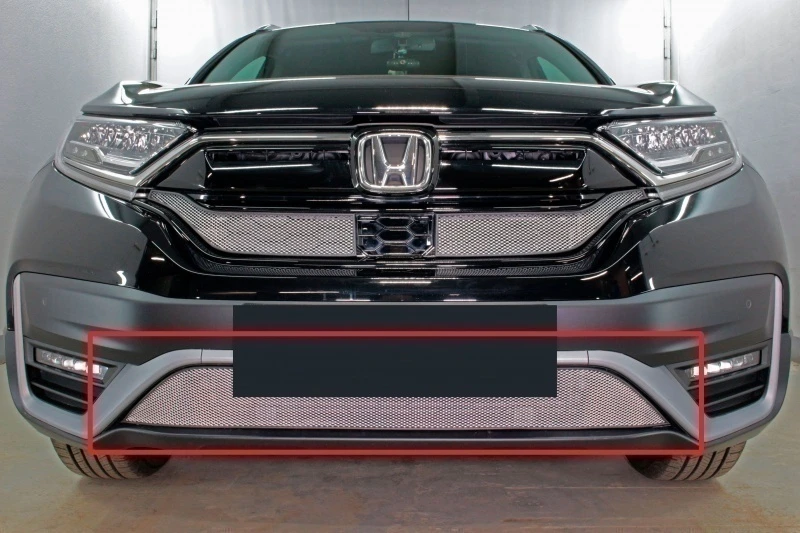 Защитная сетка радиатора низ для Honda CR-V V Рестайлинг Хром Стрелка 11 HCRV19.bot.chrome