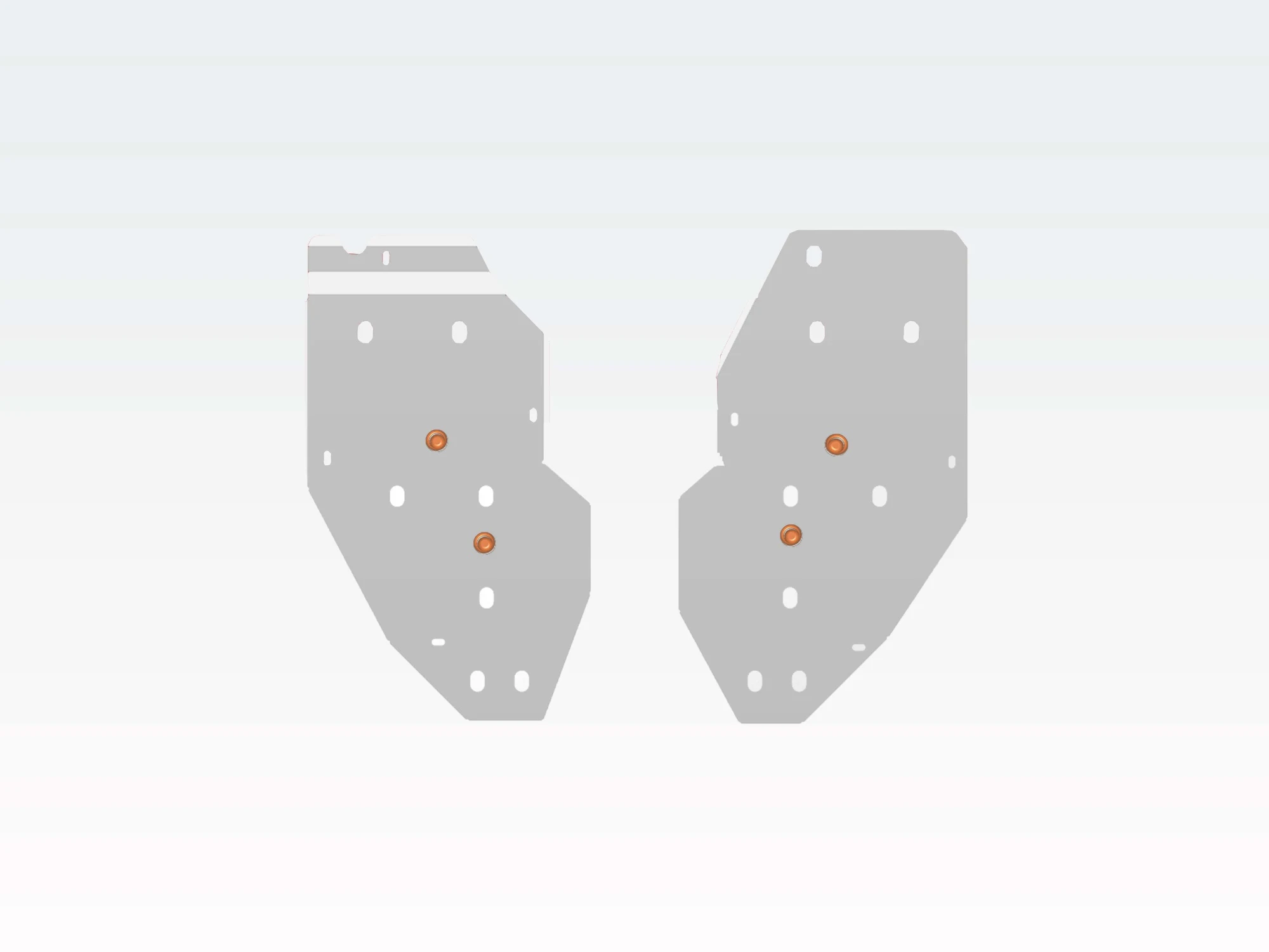 Защита топливного бака (2 части) для Jeep Grand Cherokee IV (WK2) Рестайлинг