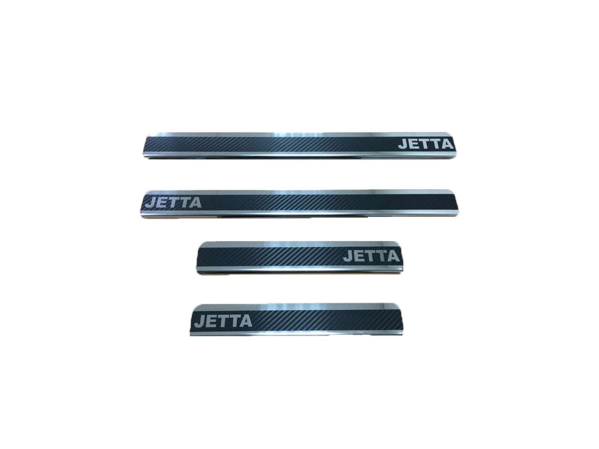 Накладки на пороги нержавеющая сталь под карбон 4шт. для Volkswagen Jetta VI Рестайлинг