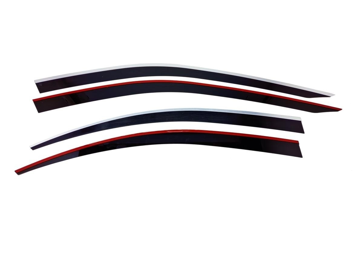 Дефлекторы окон 2D с хром накладками 4 шт. для Skoda Octavia IV (A8)