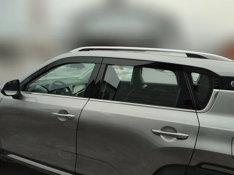Дефлекторы окон 2D 6 шт для Changan CS35PLUS I Черные Стрелка 11 2D091-6.S11