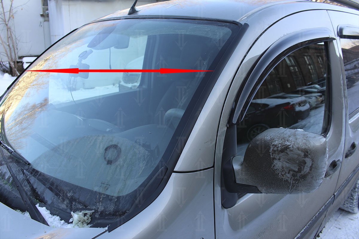 Дефлектор (водосток) лобового стекла для Renault Kangoo II Рестайлинг