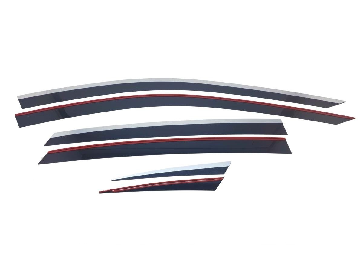 Дефлекторы окон с хром накладками 2D 6 шт для Voyah Passion