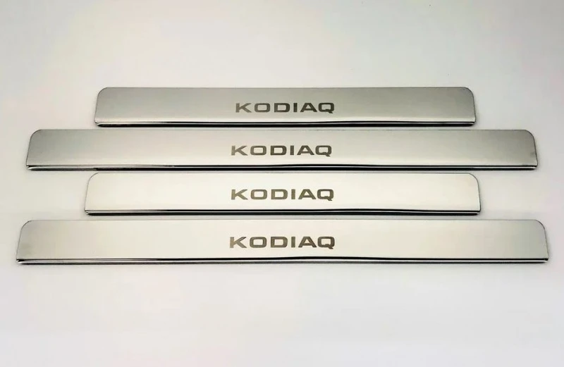 Накладки на пороги из нержавеющей стали 4шт. для Skoda Kodiaq I Рестайлинг  INOX INOX.SKO.KODIAQ.2016.ST