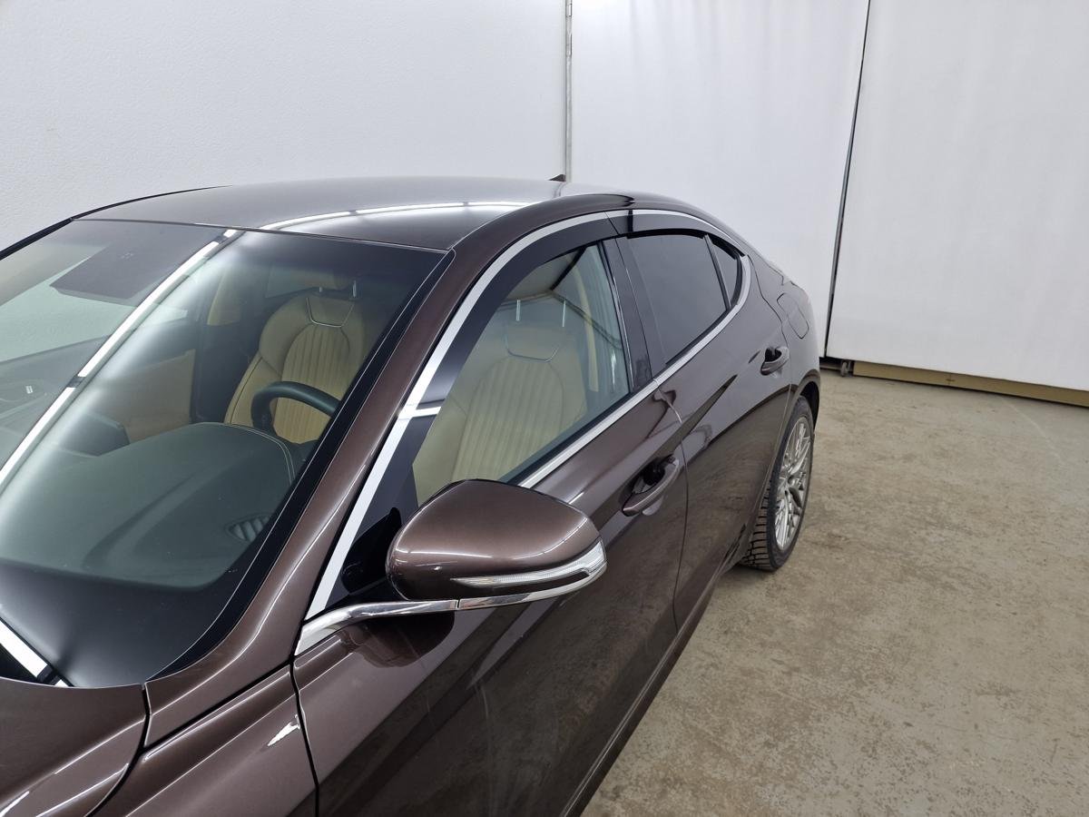 Дефлекторы окон 2D с хром накладками 4 шт. для Genesis G70 I Рестайлинг