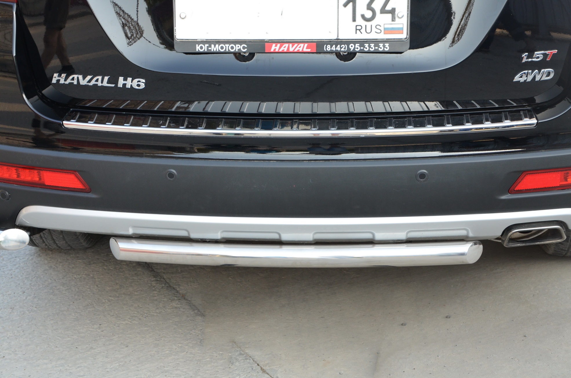 Защита заднего бампера d53 мм для Haval H6