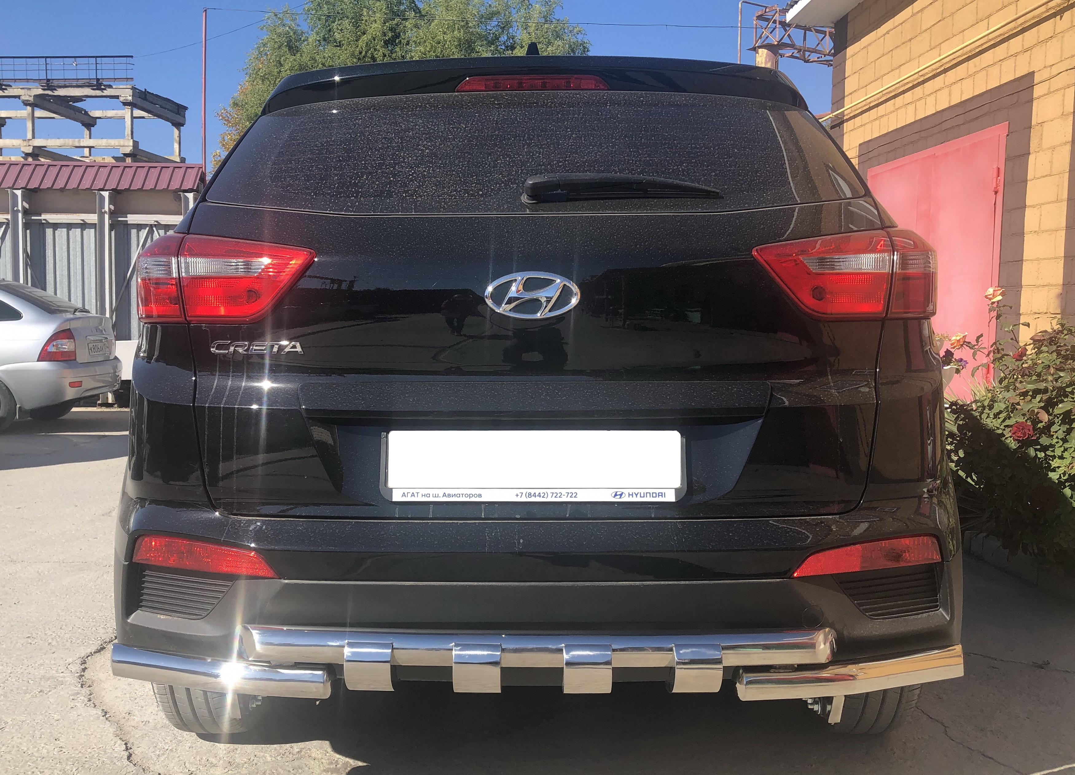 Защита заднего бампера G d60/60 мм для Hyundai Creta I