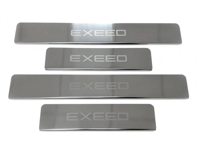 Накладки на пороги из нержавеющей стали 4шт. для EXEED TXL I Рестайлинг 1  INOX INOX.EXEED.TXL.2019.ST