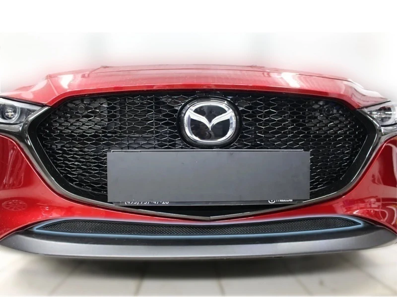 Защитная сетка радиатора низ для Mazda 3 IV (BP) Черный Стрелка 11 MAZ19.bot.black