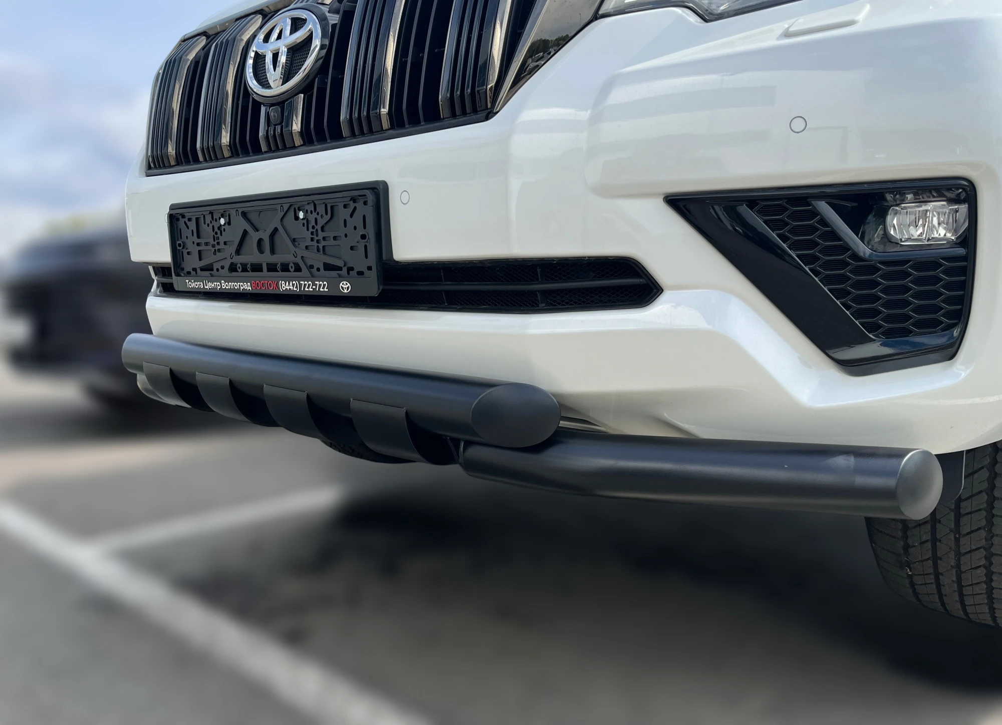 Защита переднего бампера G с покрытием "раптор" d76 мм для Toyota Land Cruiser Prado 150 Series  Юко TLCP150.10.05-2