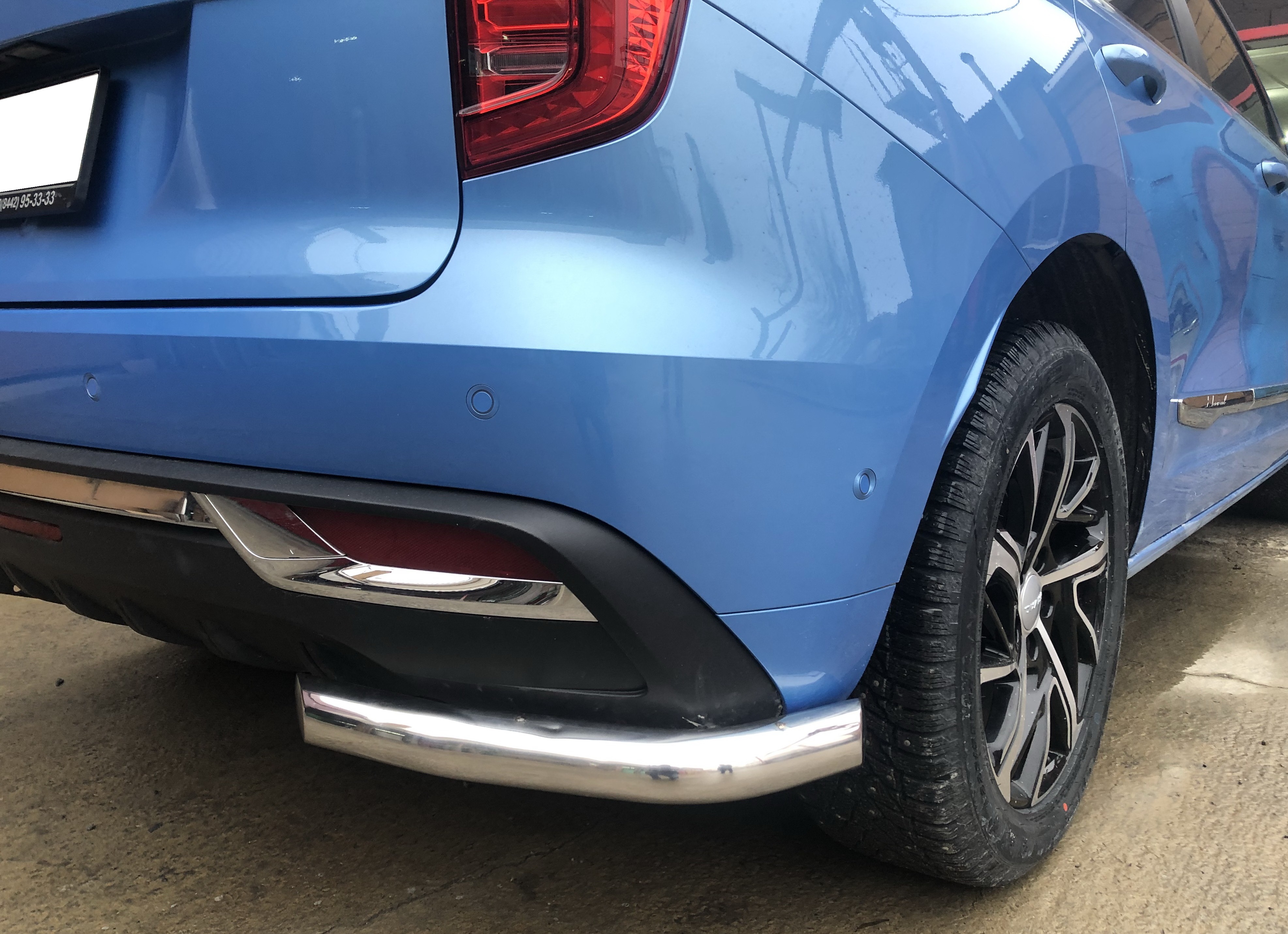 Защита заднего бампера угловая d60 мм для Haval Jolion I
