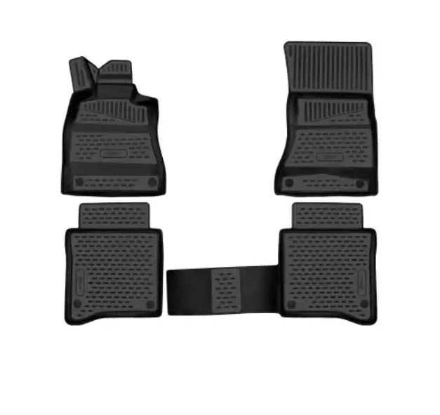 Коврики 3D в салон полиуретан 4 шт для Mercedes-Benz S-Класс VII (W223) Черный
