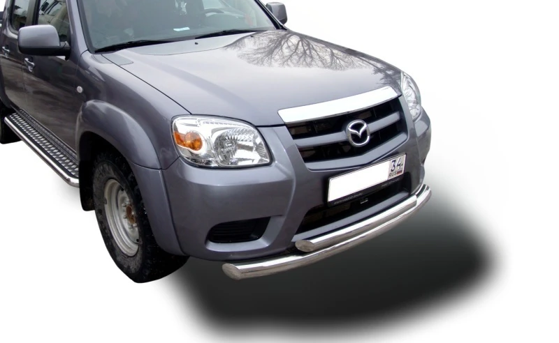 Защита переднего бампера двойная d76/60 мм для Mazda BT-50 I  Юко MZBT50.06.03