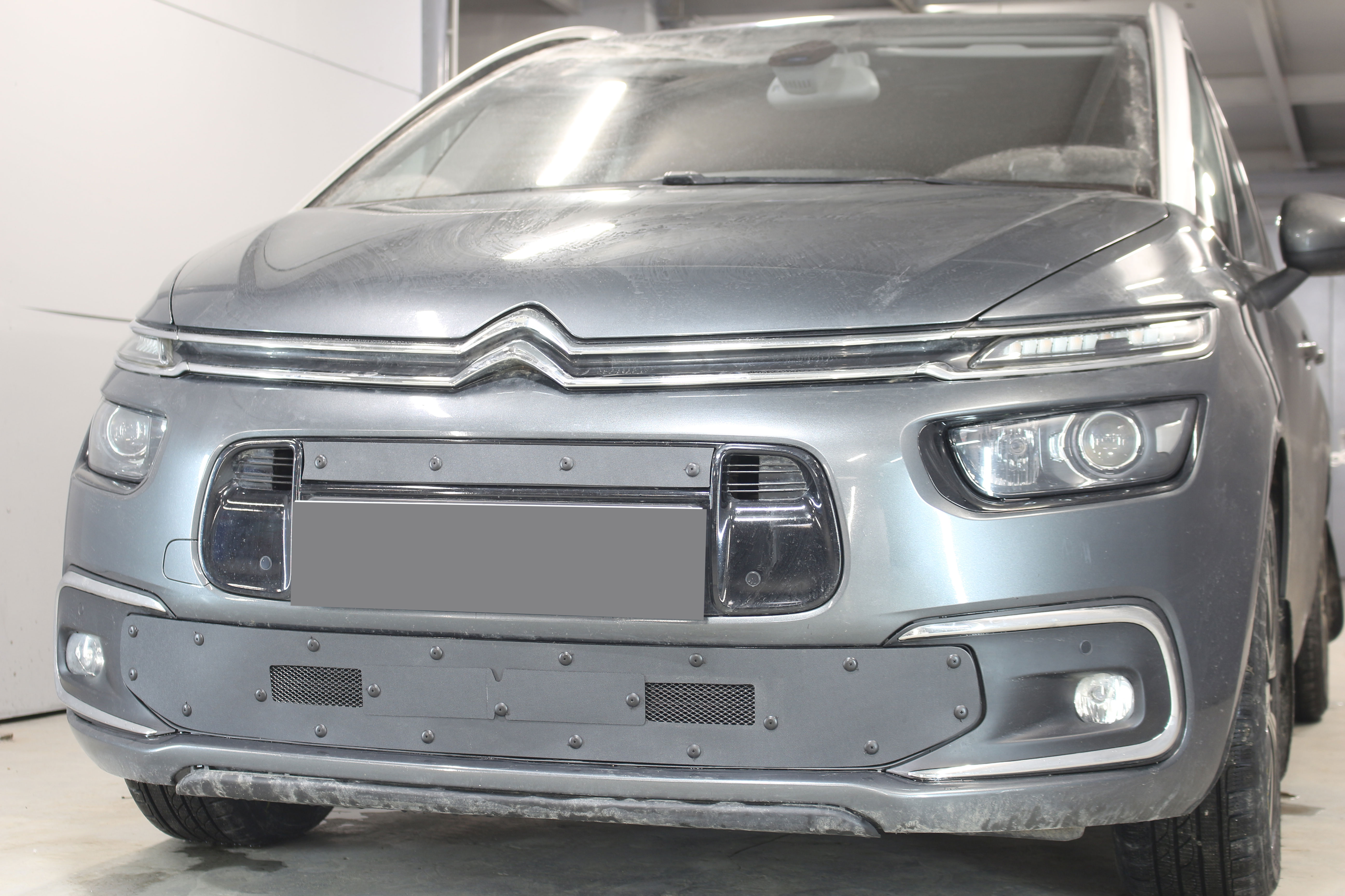 Зимняя заглушка радиатора к съемной сетке низ для Citroen Grand C4 Picasso II Рестайлинг