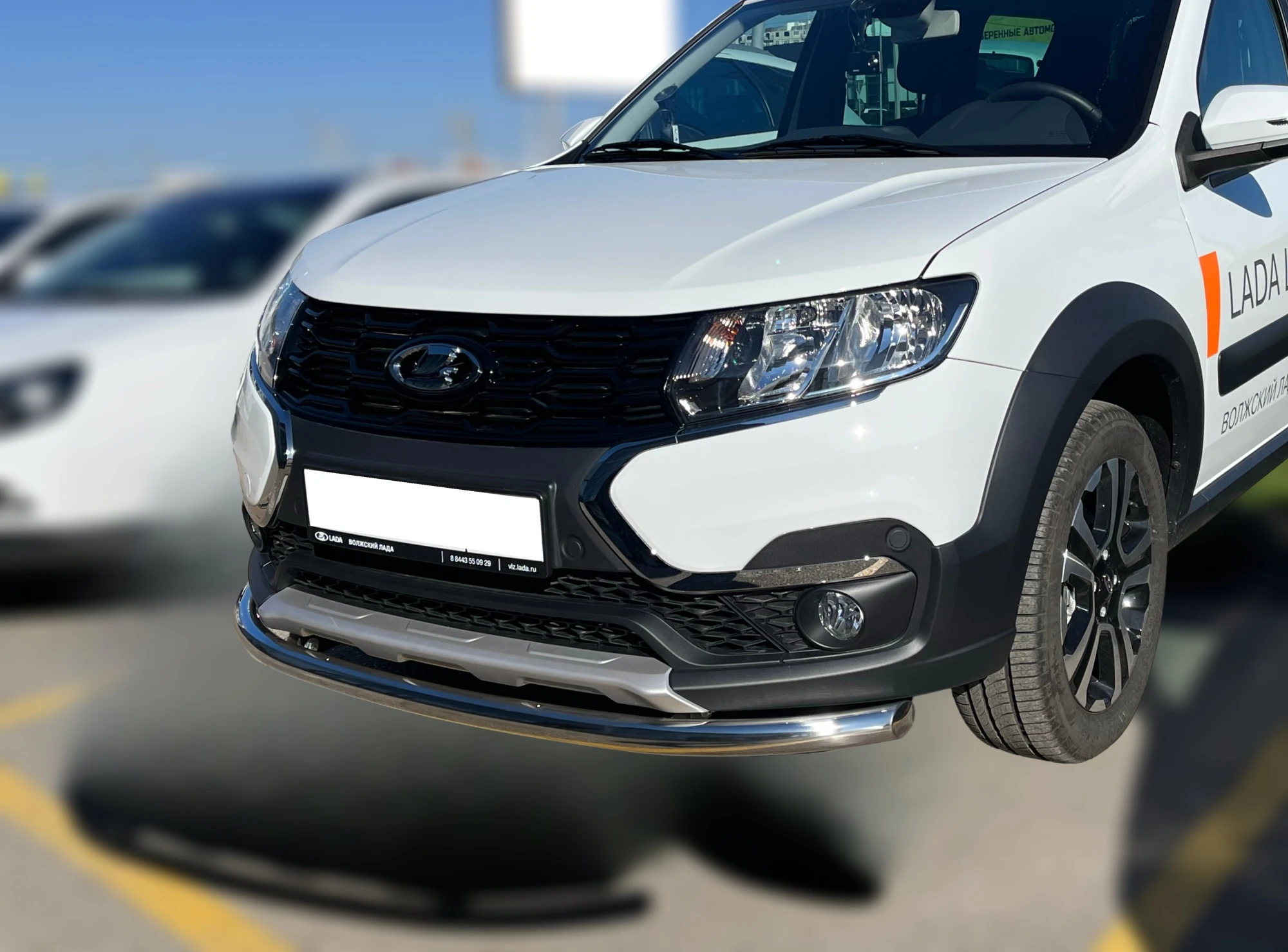 Защита переднего бампера d53 мм для LADA (ВАЗ) Largus I Рестайлинг  Юко LLC.21.02