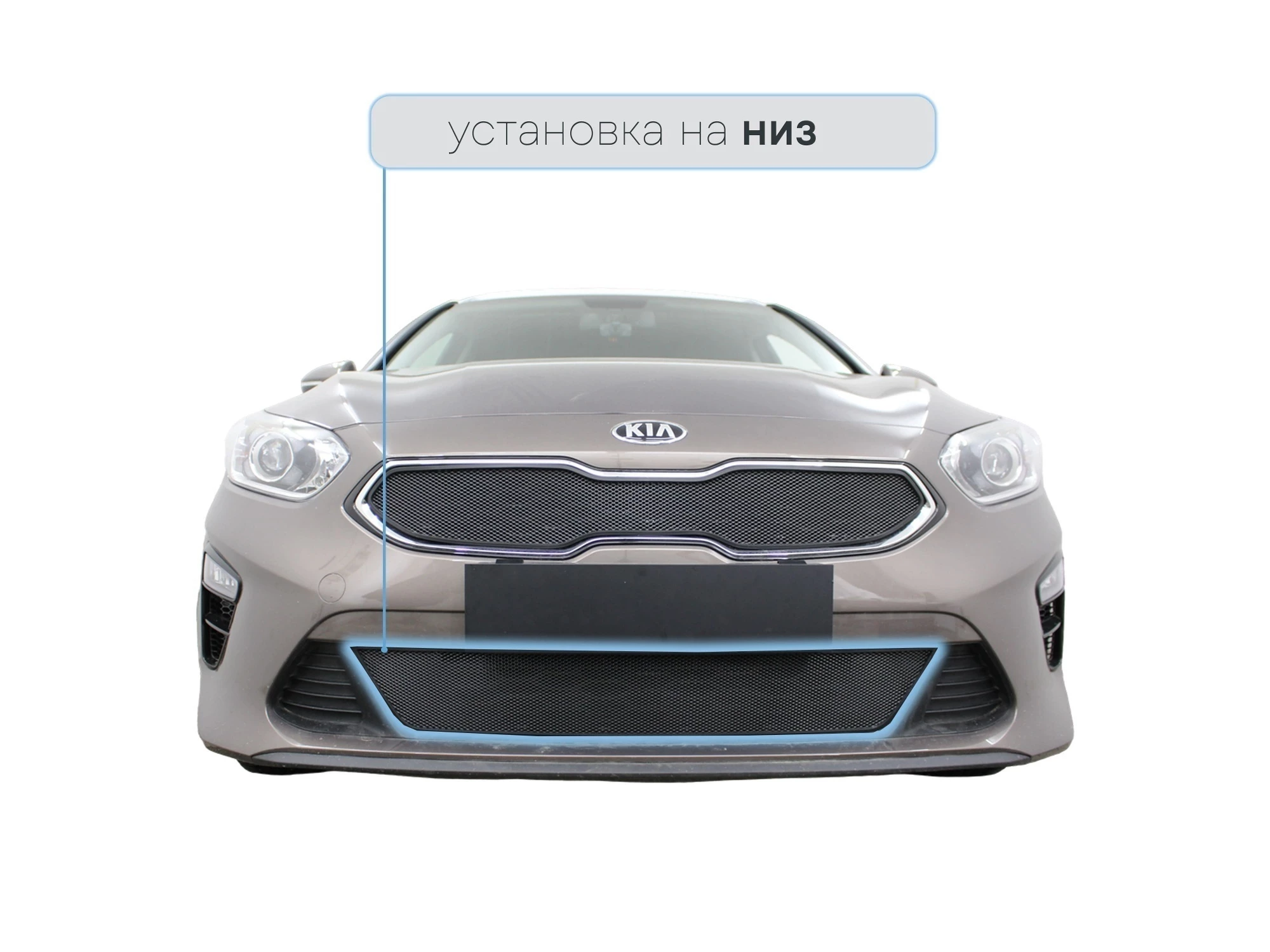 Защитная сетка радиатора низ для Kia Ceed II