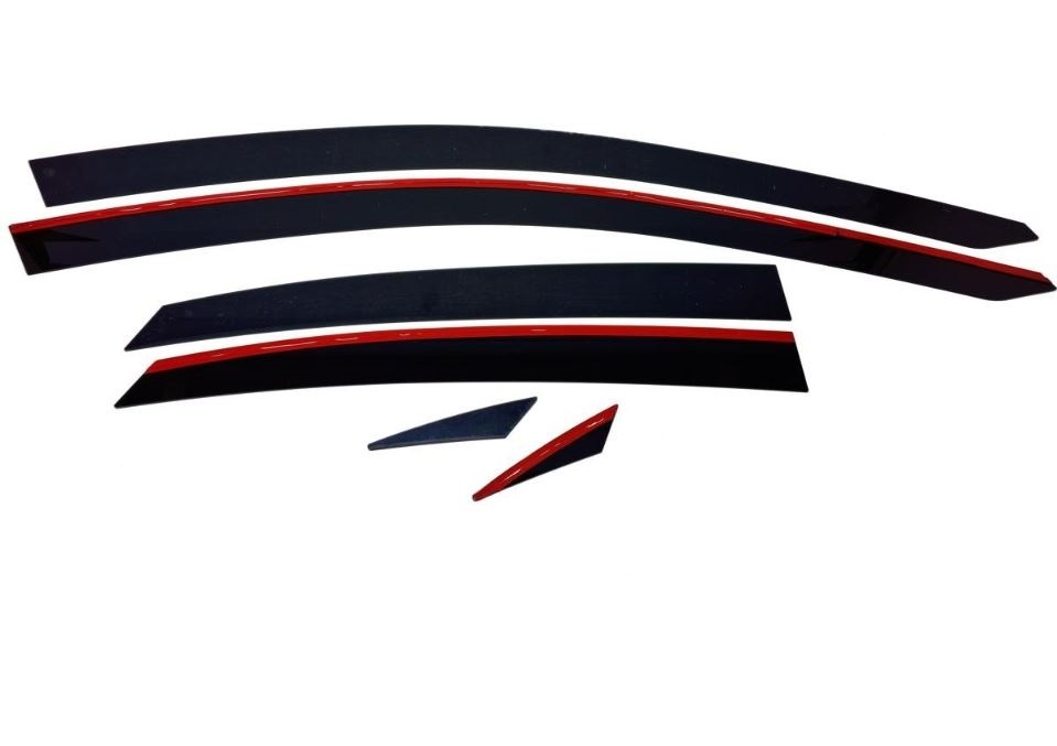 Дефлекторы окон 2D 6 шт. для Volkswagen Polo V Рестайлинг