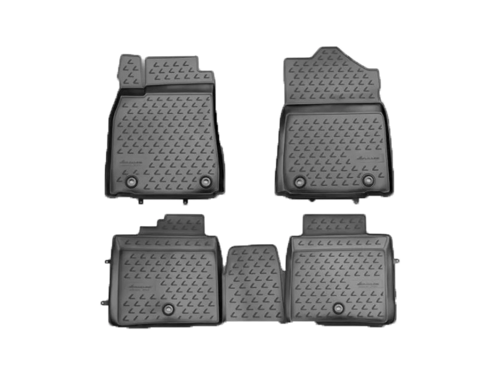 Коврики 3D в салон полиуретан 4 шт для Lexus ES VI Черный Element