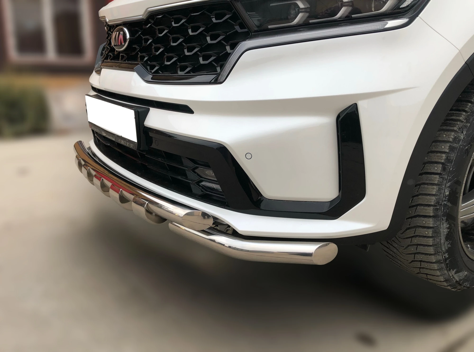 Защита переднего бампера G d60/60 мм для Kia Sorento IV  Юко KSRMQ4.20.05