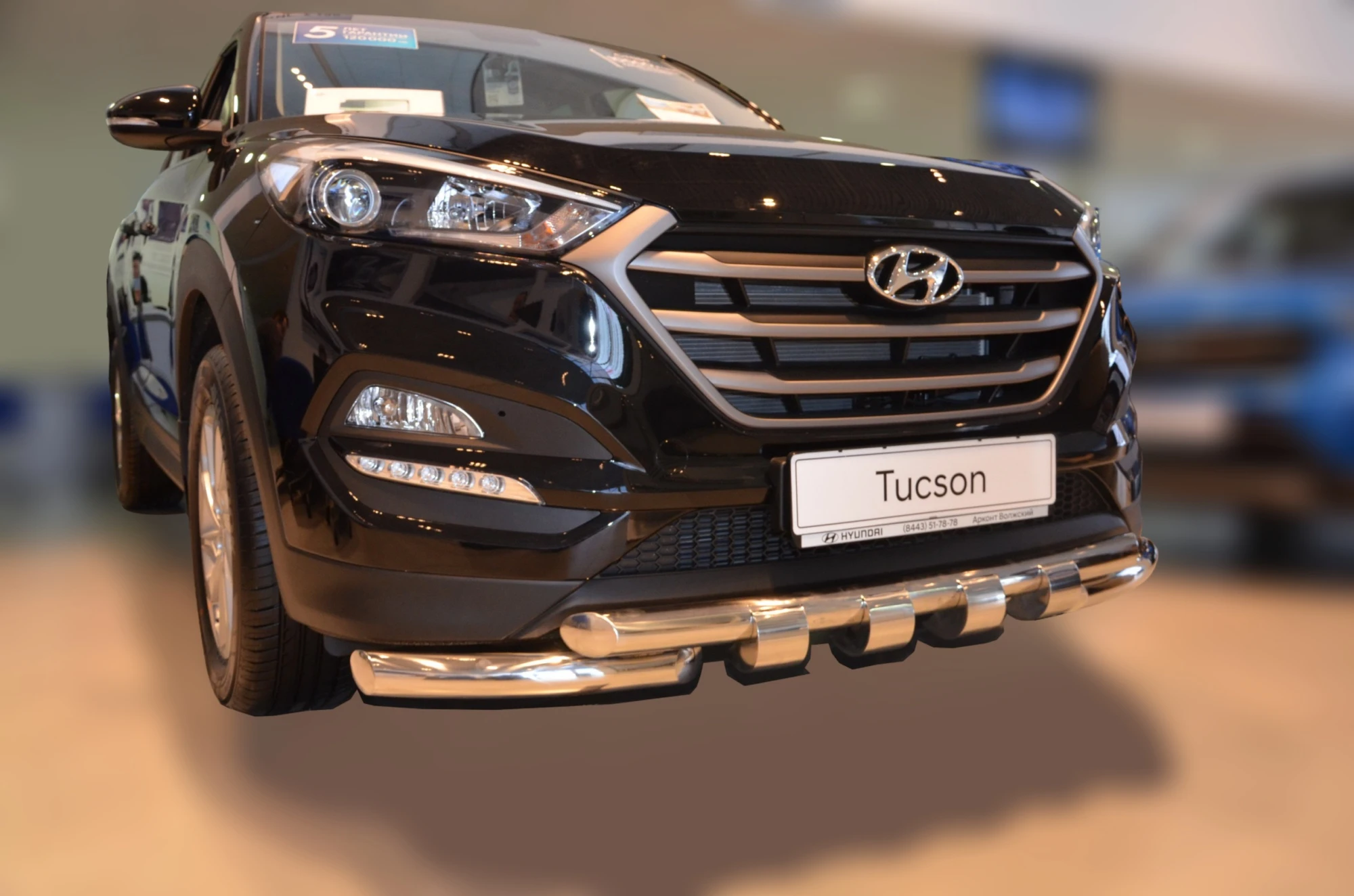 Защита переднего бампера G d60/60 мм для Hyundai Tucson III Рестайлинг  Юко HTUC.18.05
