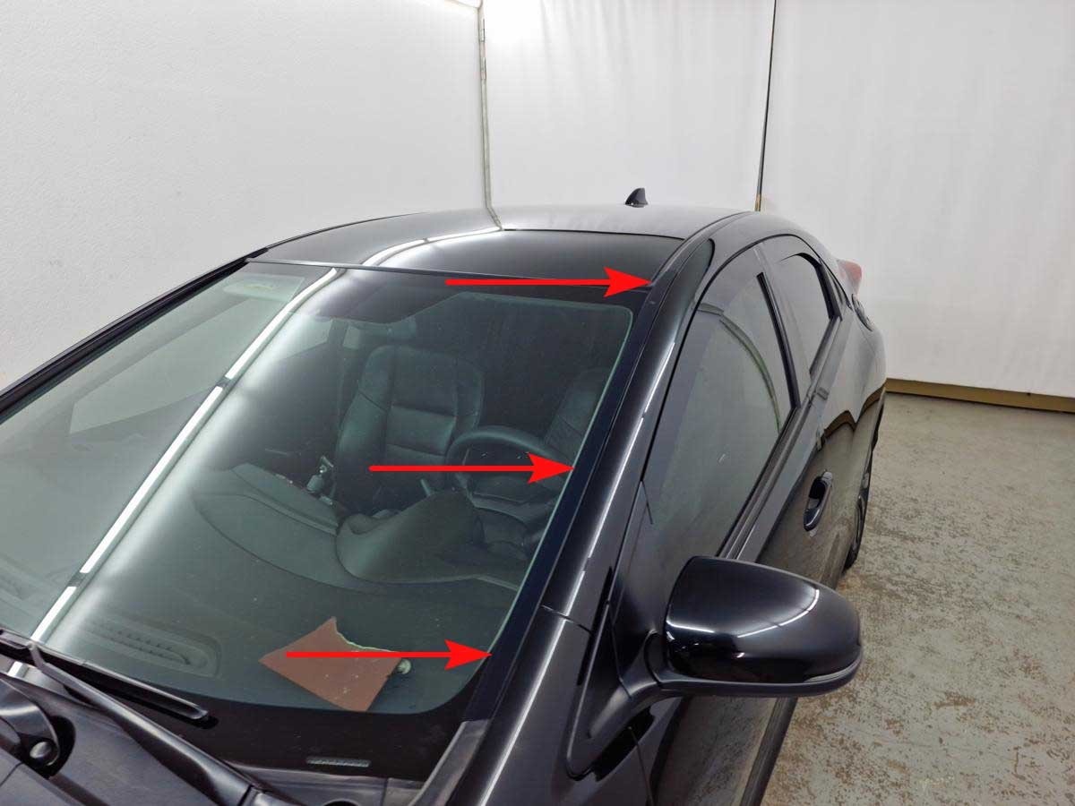 Водосток лобового стекла Премиум для Honda Civic IX