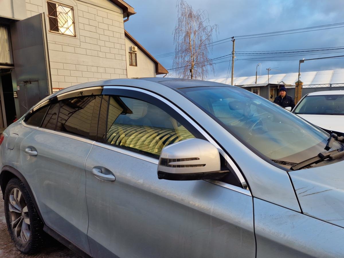 Дефлекторы окон 2D с хром накладками 6 шт. для Mercedes-Benz GLE Coupe I (C292)