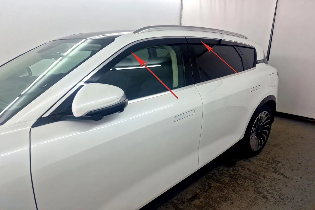 Дефлекторы окон 2D с хром накладками 6 шт. для Voyah Free I Рестайлинг