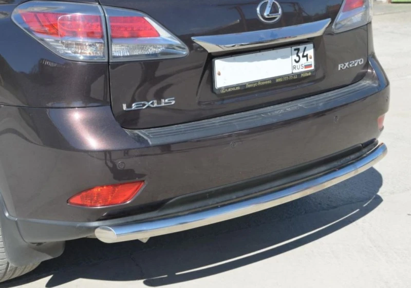 Защита заднего бампера d60 мм для Lexus RX III Рестайлинг  Юко LRX.270.09.11