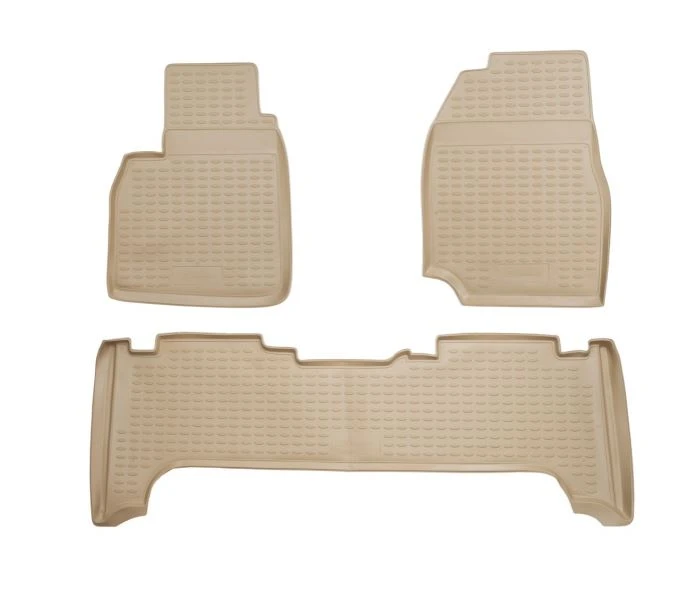Коврики 3D в салон полиуретан 3 шт для Toyota Land Cruiser 100 Series Рестайлинг 2 бежевый Element