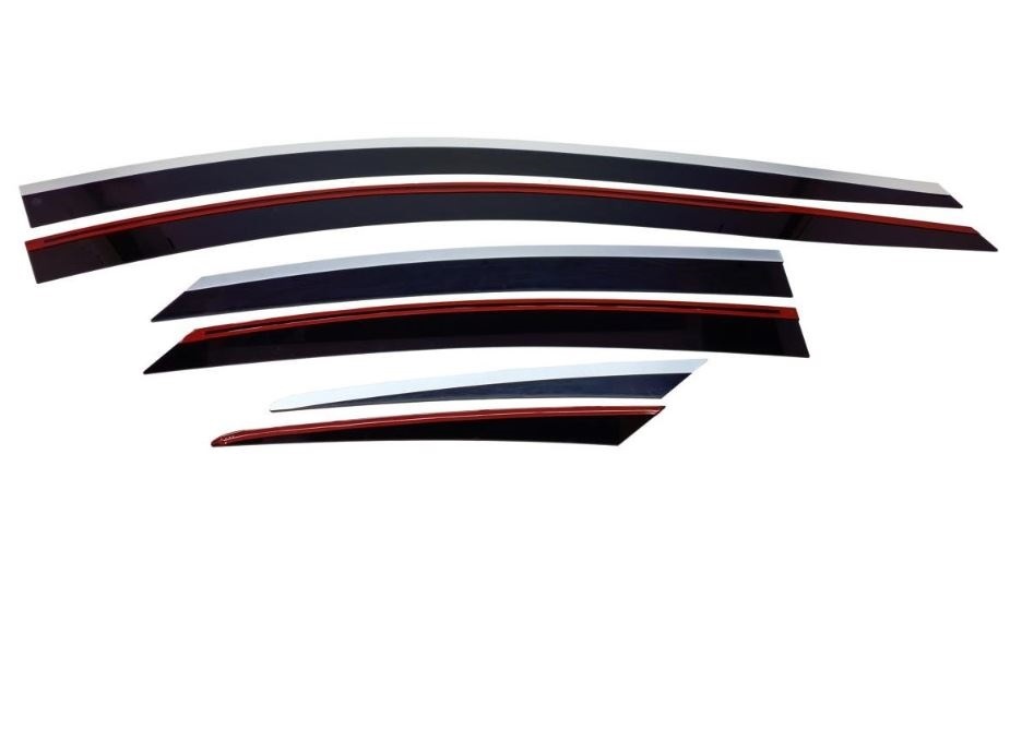 Дефлекторы окон 2D с хром накладками 6 шт. для Hyundai i40 I Рестайлинг