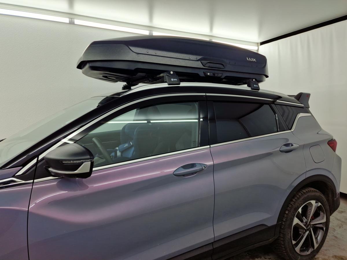 Дефлекторы окон с хром накладками 2D 8 шт для Geely Coolray I Рестайлинг