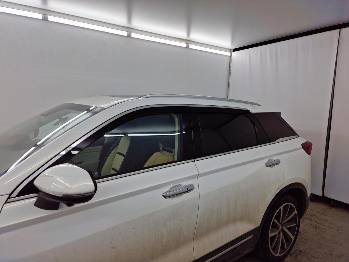 Дефлекторы окон с хром накладками 2D 4 шт для FAW Bestune T77