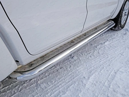 Пороги с площадкой 60,3 мм для Volkswagen Amarok I Рестайлинг  ТСС VWAMAR17-26