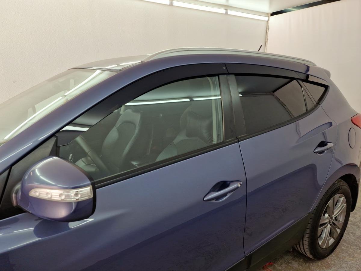 Дефлекторы окон 2D 6 шт. (под наклоном) для Hyundai ix35 I Рестайлинг