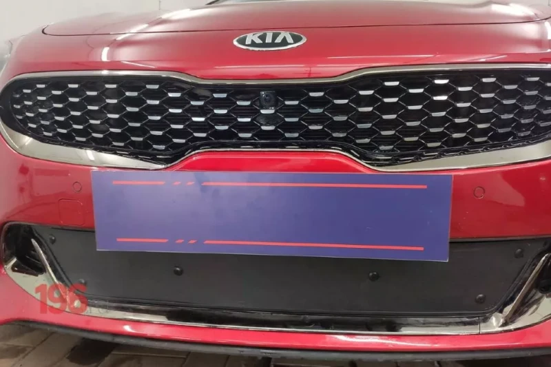 Зимняя заглушка радиатора к съемной сетке низ для Kia Stinger I Черный Стрелка 11 KSTIN18.bot
