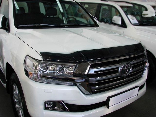 Дефлектор капота темный для Toyota Land Cruiser 200 Series Рестайлинг 2