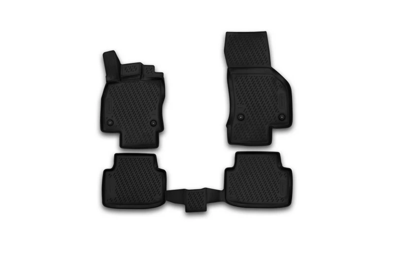Коврики 3D в салон полиуретан 4шт для Mitsubishi Eclipse Cross I Рестайлинг Черный Element ELEMENT3D3547210